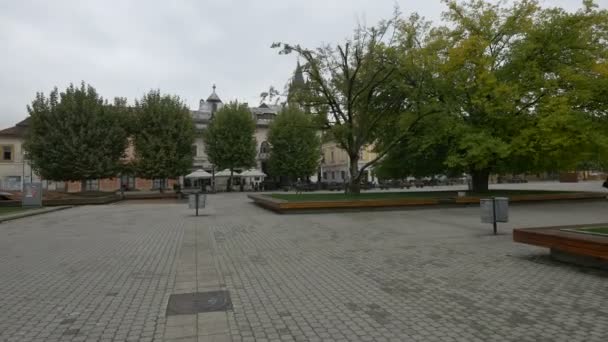 Milleniumtorget Baia Mare — Stockvideo