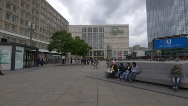 Dia Nublado Alexanderplatz Berlim — Vídeo de Stock