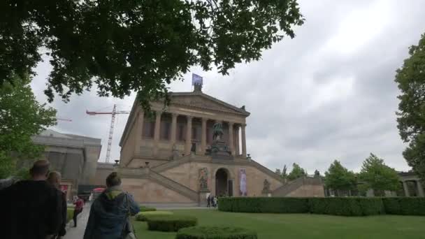 Clouds Old National Gallery Berlin — Stock Video