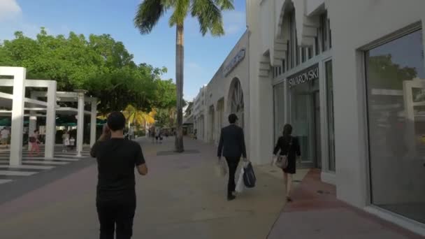 Lincoln Road Mall Miami Beach Verenigde Staten — Stockvideo