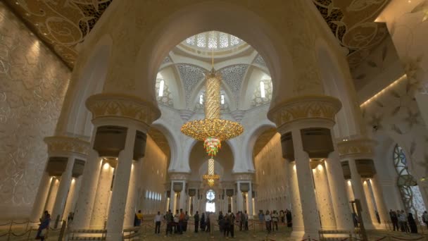 Dalam Masjid Sheikh Zayed — Stok Video
