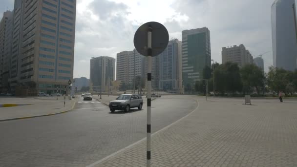 Cloudy Afternoon Downtown Abu Dhabi — Stock Video