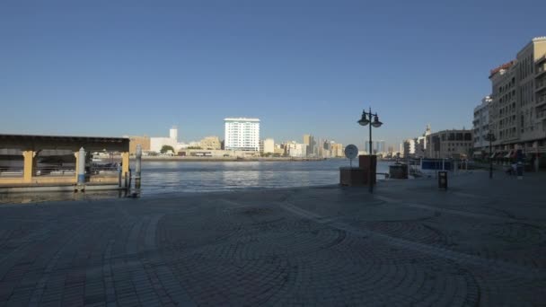 Dubai Creek Waterfront Emirados Árabes Unidos — Vídeo de Stock