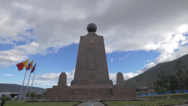 Monumento Medio Mundo Ecuador — Vídeo de stock