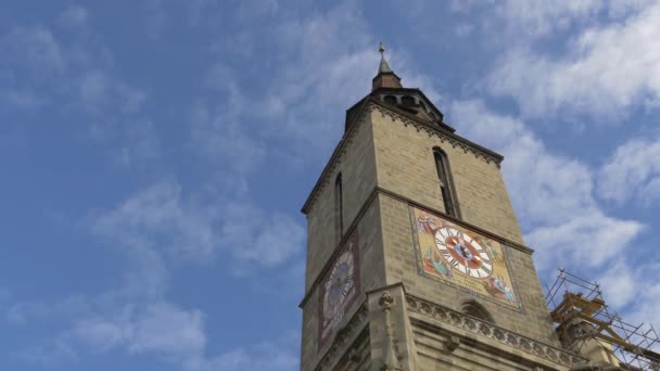 Zegary Wieży Czarnego Kościoła — Wideo stockowe