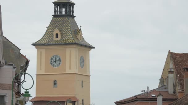 Torre Del Reloj Del Ayuntamiento Antiguo — Vídeo de stock