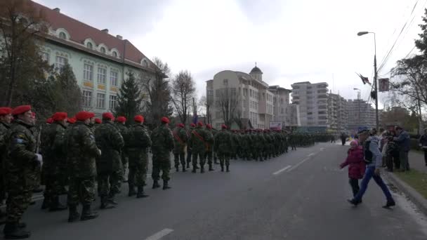 Alba Iulia Daki Askerler — Stok video