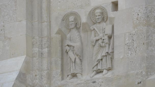 Escultura Dos Santos Fortaleza Alba Iulia — Vídeos de Stock