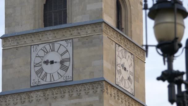 Saint Michael Cathedral Clock Alba Iulia — Stockvideo