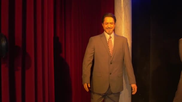 Robert Downey Wax Figure Branson Missouri — 图库视频影像