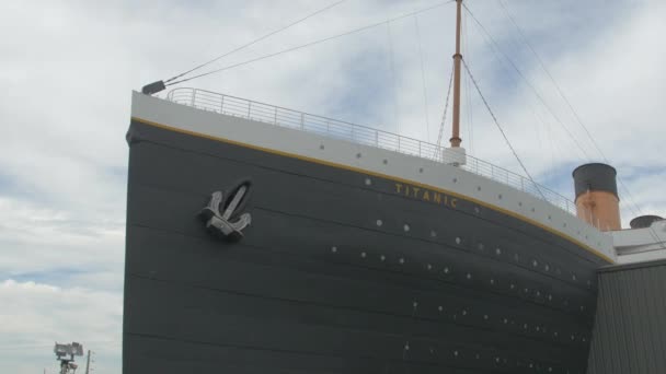 Replika Titanic Dengan Jangkar Branson Amerika Serikat — Stok Video