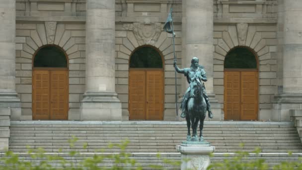 Estátua Otto Von Wittelsbach Hofgarten — Vídeo de Stock