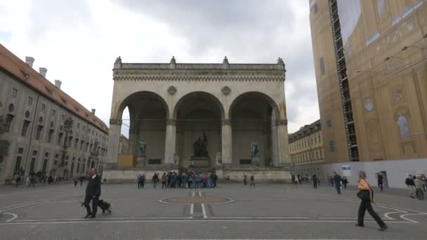 Utsikt Över Feldherrnhalle München — Stockvideo