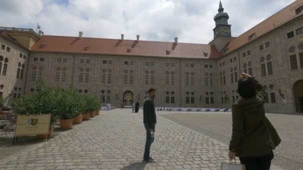 ミュンヘンレジデンツ中庭 ドイツ — ストック動画