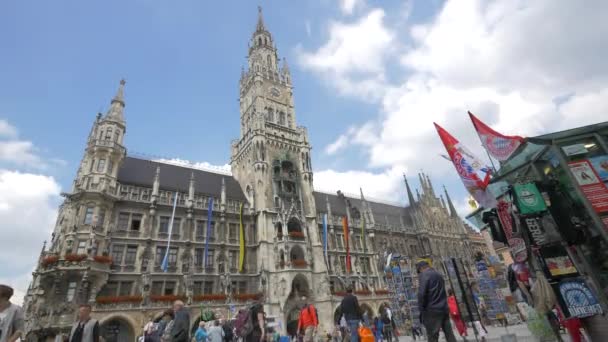 People Walking Front New Town Hall — Stock Video