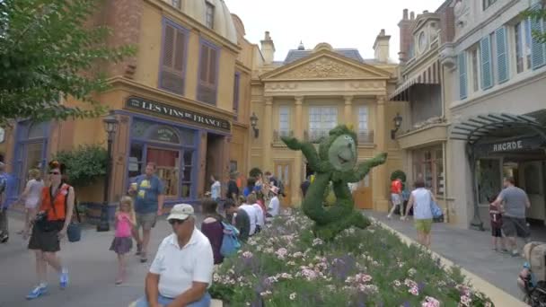 Palais Cinema Frankrike Paviljong Epcot — Stockvideo