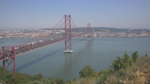 Lisbon Ponte Abril — Stock Video