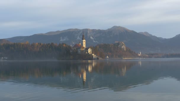 Iglesia Isla Bled — Vídeos de Stock