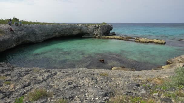 Klify Wybrzeżu Morza Karaibskiego — Wideo stockowe