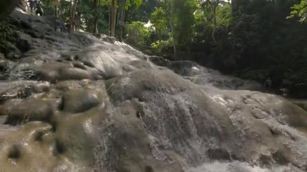 Agua Que Fluye Dunn River Falls Jamaica — Vídeos de Stock