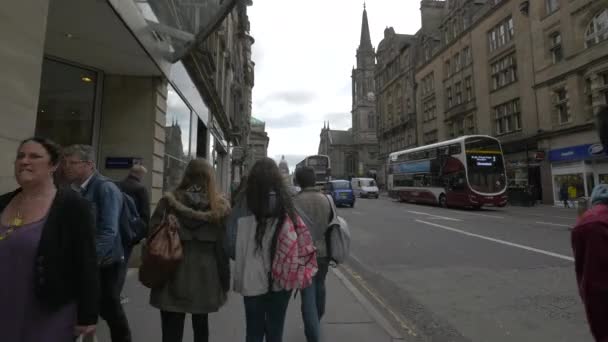Ruch Uliczny Edynburgu — Wideo stockowe