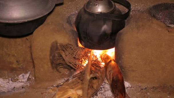 Чайник Огне — стоковое видео