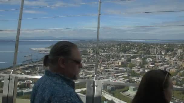 Elliot Bay Und Die Stadt Seattle — Stockvideo