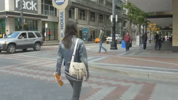 Calle Seattle Durante Día — Vídeo de stock