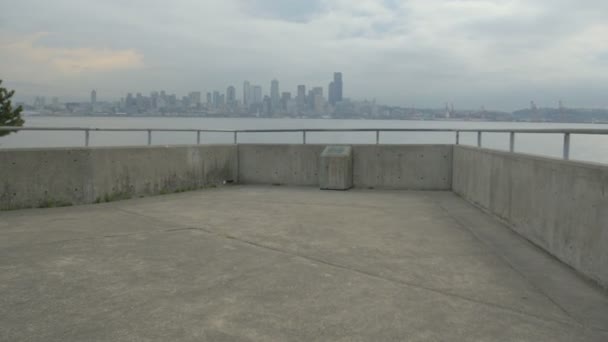 Seattle Vista Dall Altra Parte Dell Acqua — Video Stock