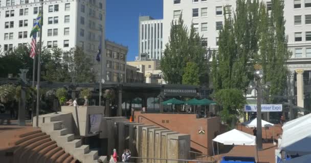 Pioneer Courthouse Square Portland — Stok Video