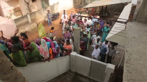 Indian People Worshiping Church Religion Concept — Stockvideo