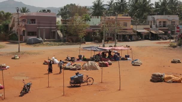 Une Tente Dans Une Ville Inde — Video