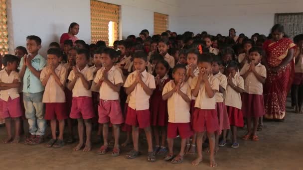 Gruppe Indischer Kinder Bildungskonzept — Stockvideo