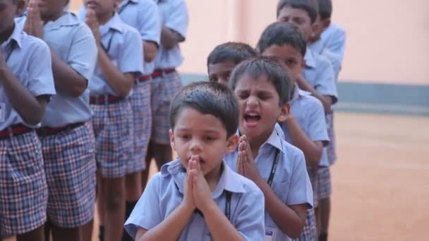 Gruppe Indischer Kinder Bildungskonzept — Stockvideo