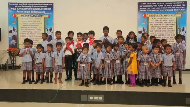 Группа Индийских Детей Концепция Образования — стоковое видео
