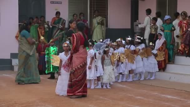 Gruppe Indischer Kinder Bildungskonzept — Stockvideo