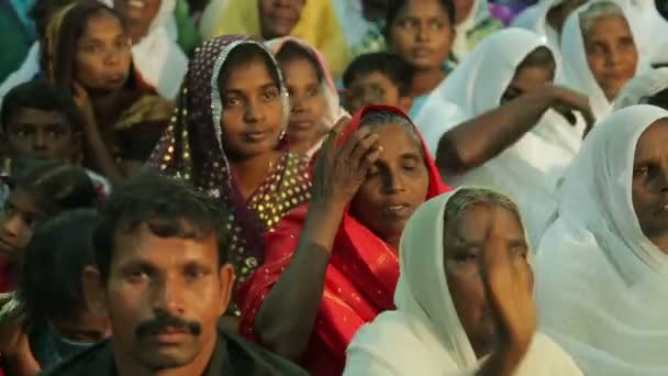 Indian People Worshiping Church Religion Concept — Vídeos de Stock