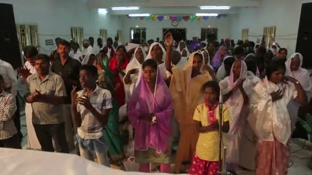 Indian People Worshiping Church Religion Concept — Stockvideo