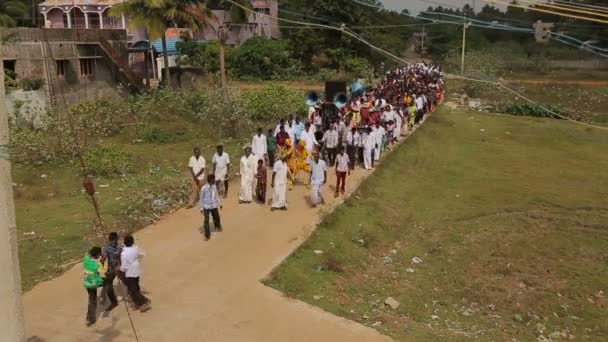 Footage Festival India People Celebrating Village — Vídeo de stock