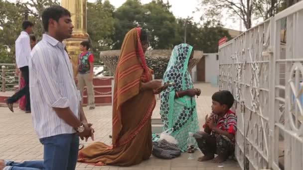 Indian People Worshiping Church Religion Concept — Vídeo de Stock