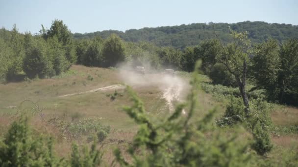 Two Cars Driving Hills — Stock Video