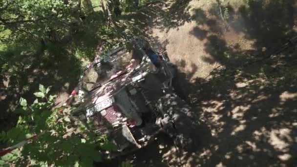 Conducción Coches Bosque — Vídeos de Stock