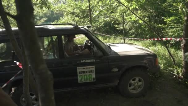 Orientación Proporcionada Conductor Evento Offroad — Vídeo de stock