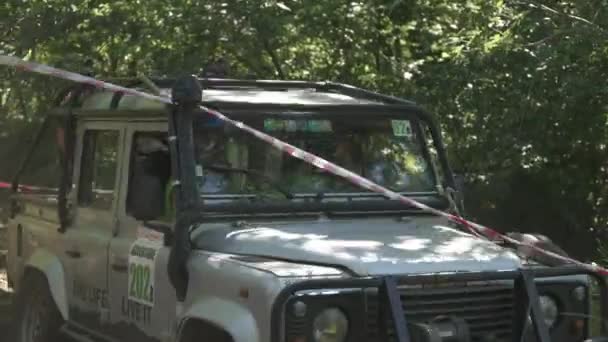 Coche Todoterreno Bosque — Vídeo de stock