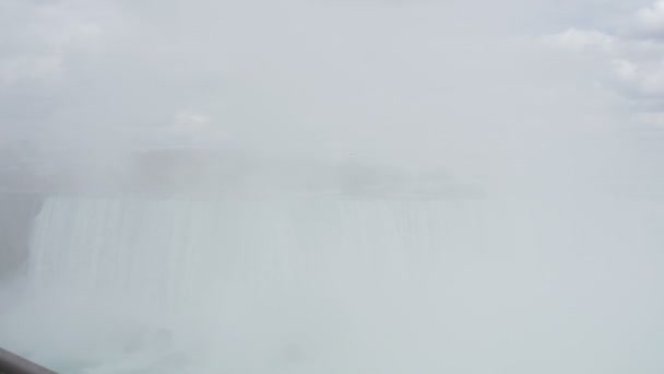 Horseshoe Fall Seen Mist Niagara Falls — Stockvideo