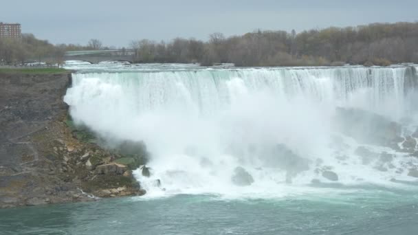 American Falls Seen Niagara Falls Canada — Stockvideo