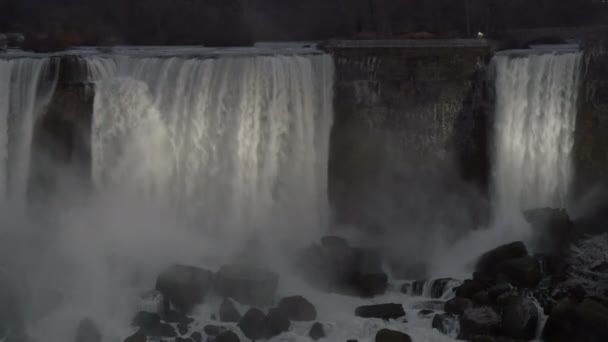 Niagara Falls Seen Canada — Stockvideo