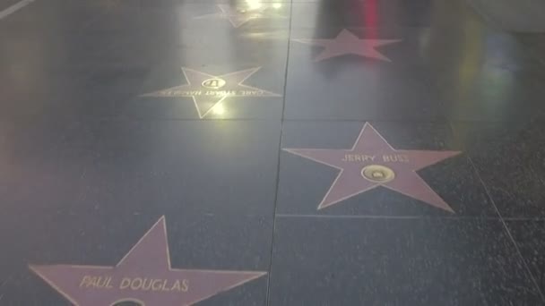 Gwiazdy Hollywoodzkiej Alei Sław — Wideo stockowe