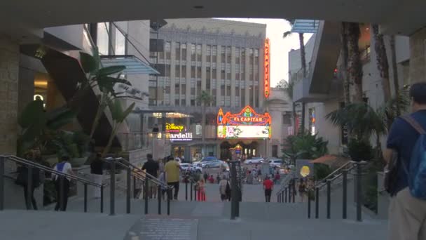 Stairs Hollywood Highland Los Angeles — Stock Video