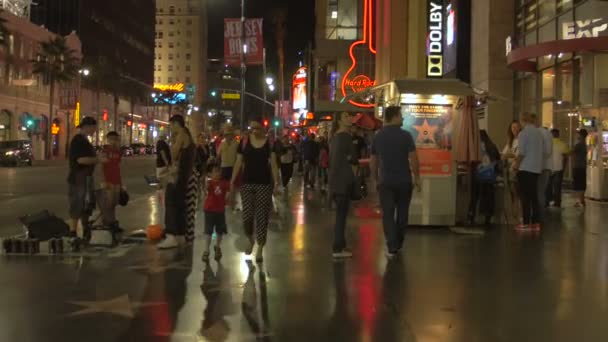 Turis Hollywood Walk Fame — Stok Video